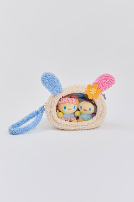 (現貨) 毛絨絨花小兔娃包 usahana doll pouch