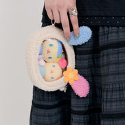 (現貨) 毛絨絨花小兔娃包 usahana doll pouch