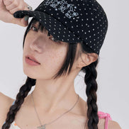 (現貨) 花小兔點點棒球帽 usahana dot cap (black)