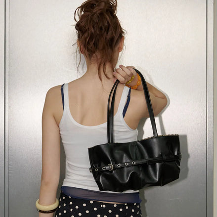 Tied boat bag (Black)