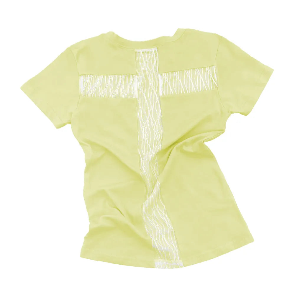BACK CROSS TEE (LEMON)