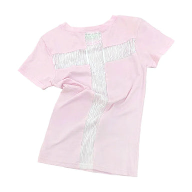 BACK CROSS TEE (PINK)