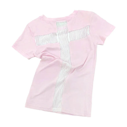 BACK CROSS TEE (PINK)