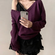 KR V NECK KNIT (4 Colors)