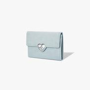 HEARTY FLAP WALLET (LEOPARD MINT)
