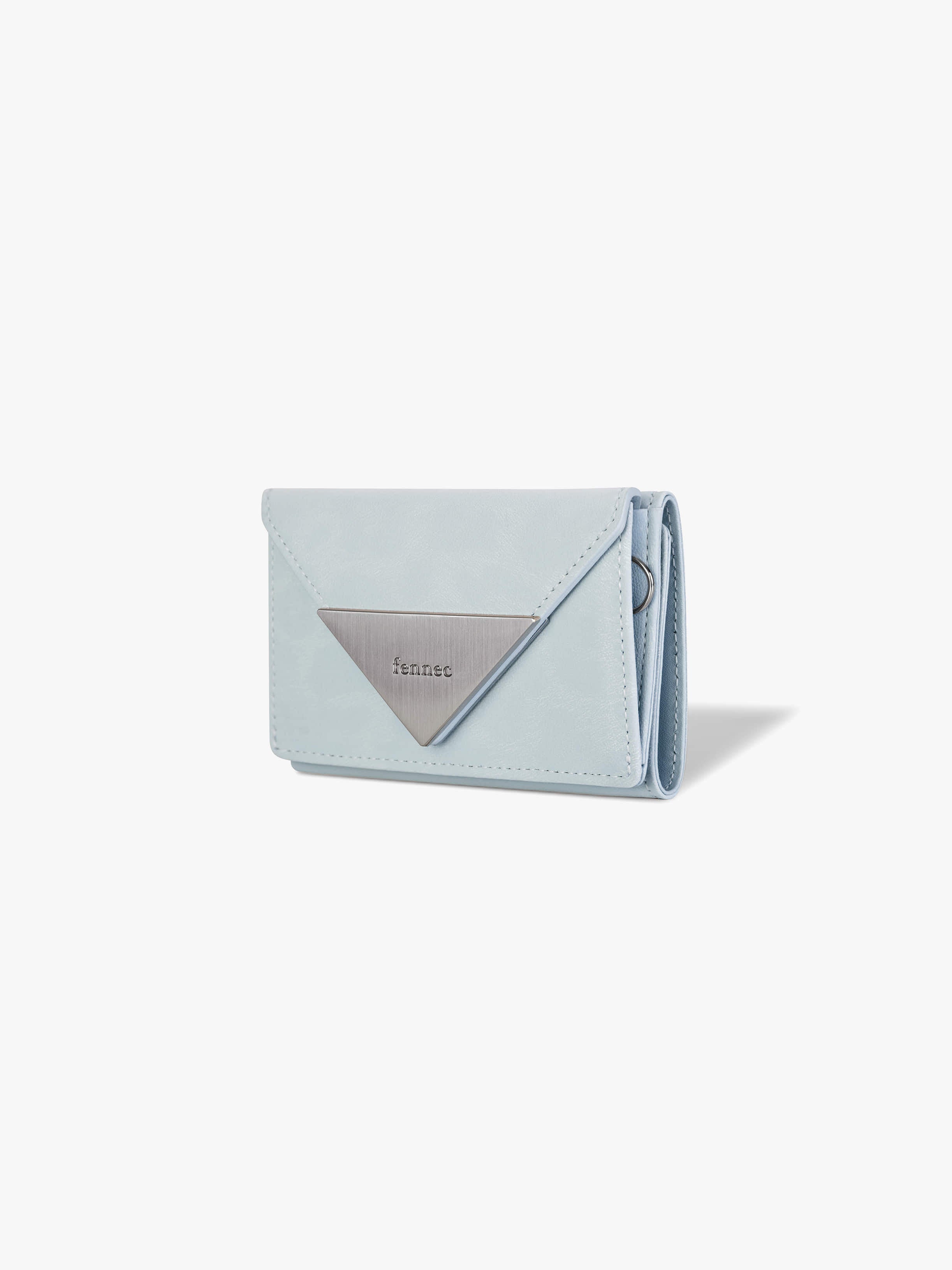 TRIANGLE TRIPLE WALLET (LEOPARD MINT)