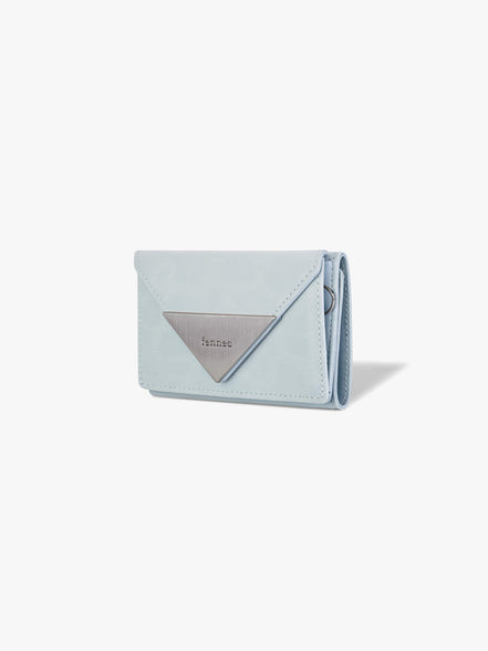 TRIANGLE TRIPLE WALLET (LEOPARD MINT)