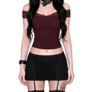 [asa同款] ROT LINE TOP (BURGUNDY)
