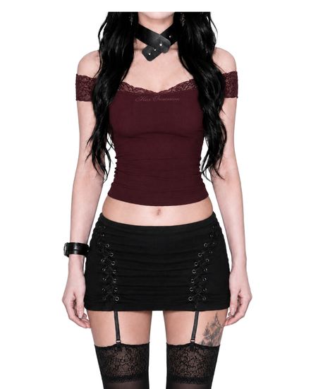 [asa同款] ROT LINE TOP (BURGUNDY)