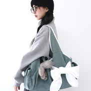 Bow Shoulder Bag (Washed Denim)