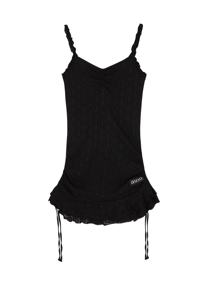 BLOSSOM MINI DRESS (BLACK)