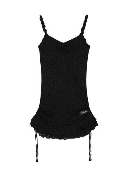BLOSSOM MINI DRESS (BLACK)