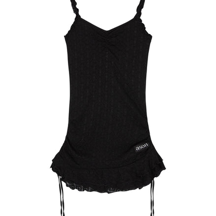 BLOSSOM MINI DRESS (BLACK)