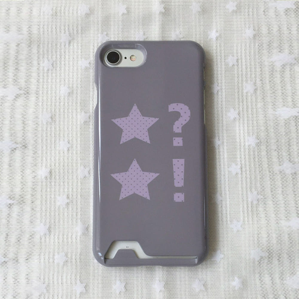 Dot StarCard Wallet Pocket Glossy Hard Case (Lavender)