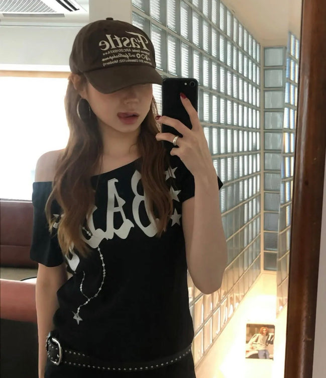 BABY WIDE NECK TOP (Black)