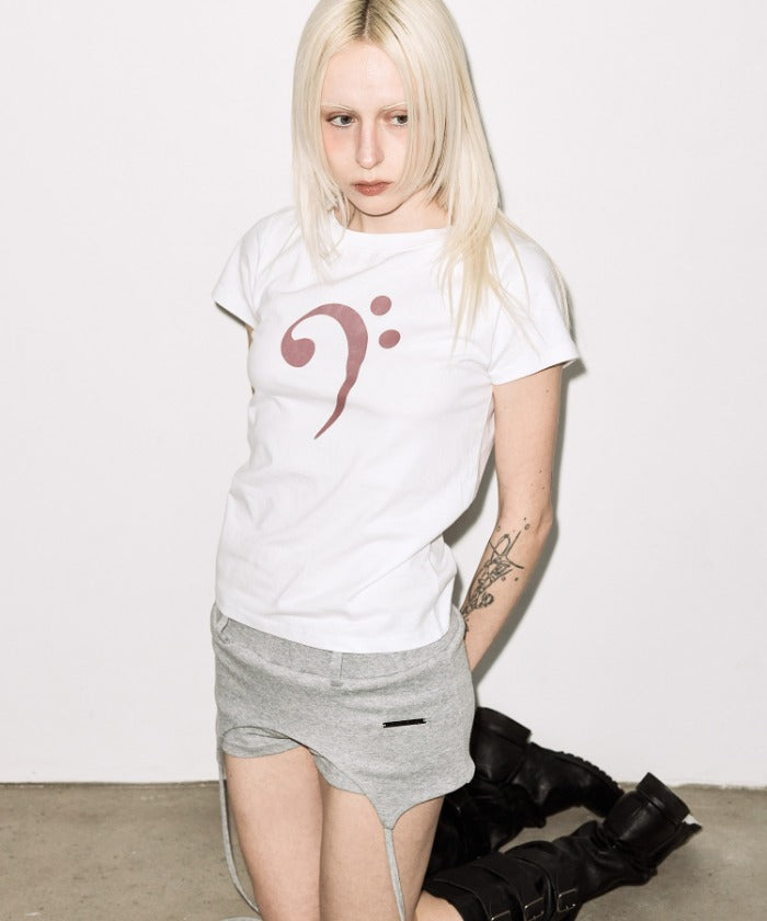 BASS CLEF TEE (WHITE)