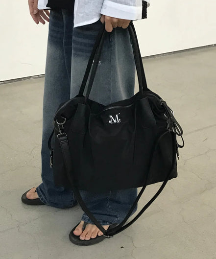 4 WAY SIGNATURE LOGO TOTE BAG(BLACK)