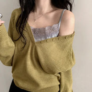 KR V NECK KNIT (4 Colors)