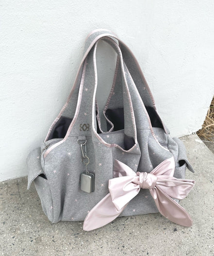 Bow Shoulder Bag (Pink Star)
