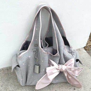 Bow Shoulder Bag (Pink Star)