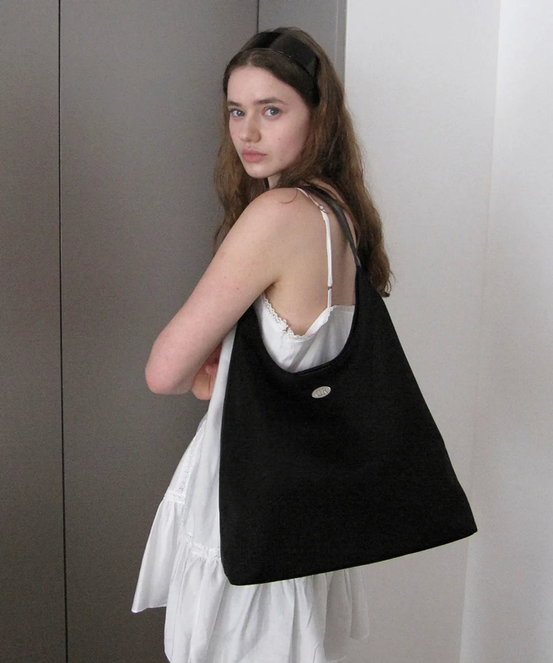 Merci Shoulder Bag (Black Nylon)