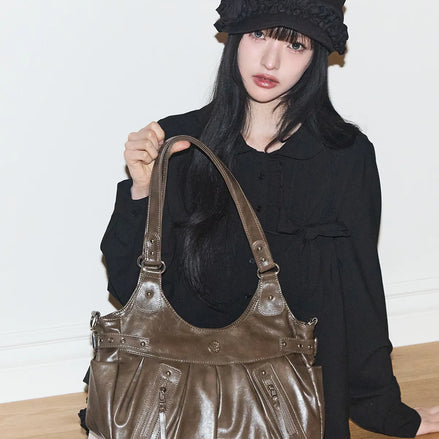 ambler buckle shoulder bag (beige)