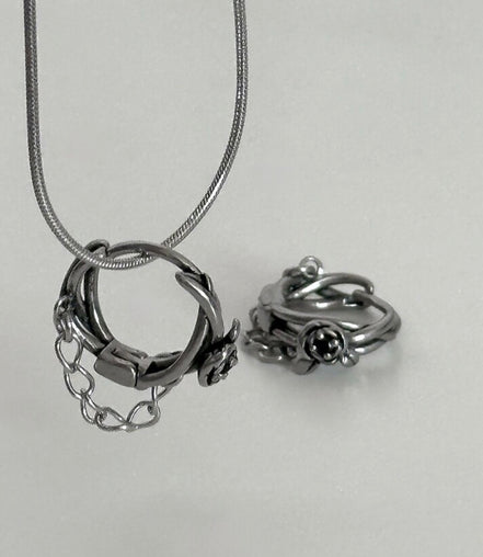 rose chain piercing(1set)