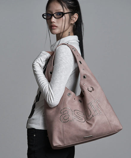 Crash eyelet shoulder bag (indi pink)