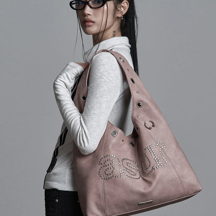 Crash eyelet shoulder bag (indi pink)