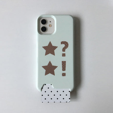 Dot StarCard Wallet Pocket Glossy Hard Case (Mint Mocha)