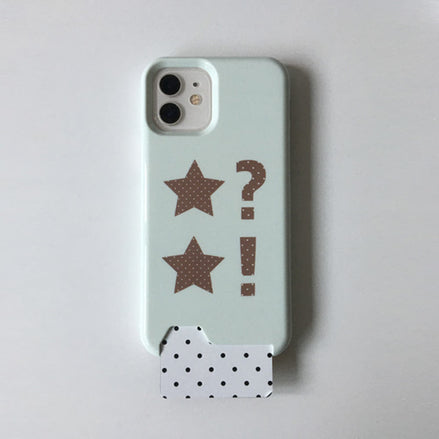 Dot StarCard Wallet Pocket Glossy Hard Case (Mint Mocha)