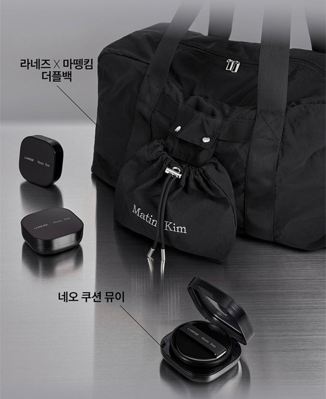 matin kim x laneige cushion + travel bag