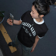 CK RINGER TEE (BLACK)