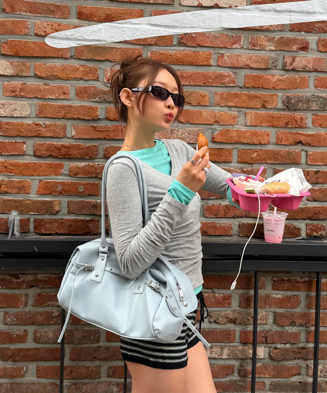 Belted Sera Bag (Sky Blue)