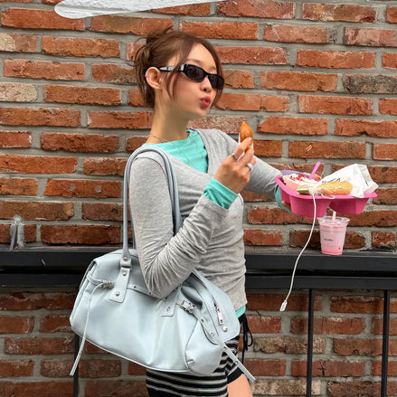 Belted Sera Bag (Sky Blue)