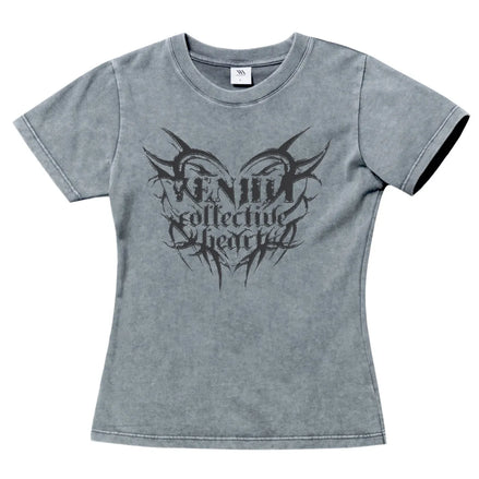 Tribal Heart VH Washed Slim fit Tshirt (2 Colors)