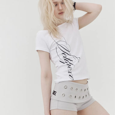 LACE CROSS T-SHIRT (WHITE)