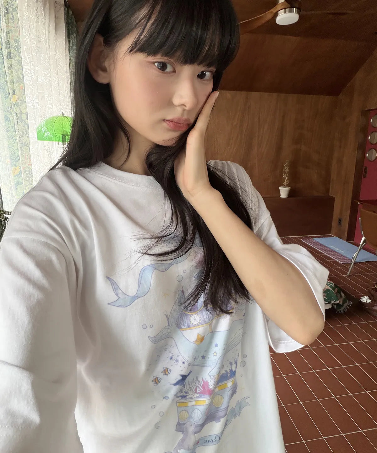 DTP RIBBON WHALE TSHIRT (White)