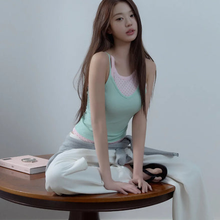 LAYERED SLEEVELESS SET MT+PK