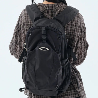 NYLON DOUBLE BACKPACK (BLACK)
