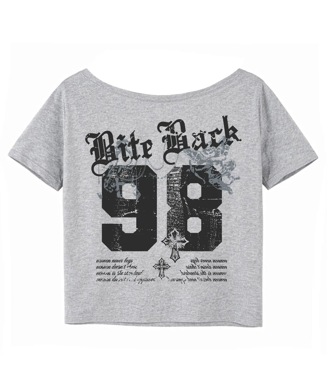 BITE BACK 98 ONE SHOULDER T-SHIRT (3 Colors)