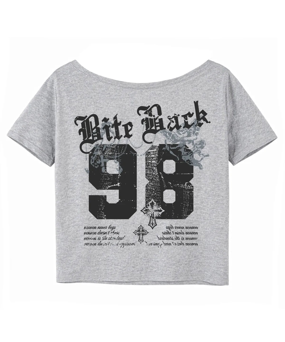 BITE BACK 98 ONE SHOULDER T-SHIRT (3 Colors)