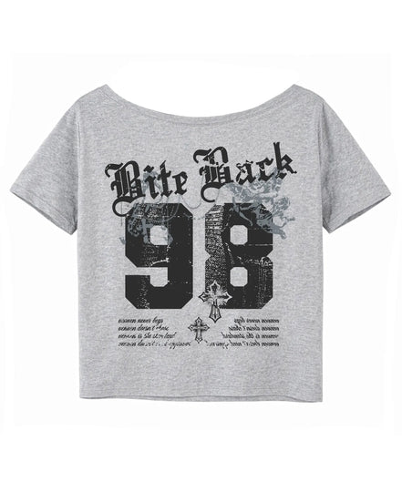 BITE BACK 98 ONE SHOULDER T-SHIRT (3 Colors)