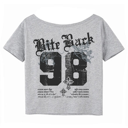 BITE BACK 98 ONE SHOULDER T-SHIRT (3 Colors)