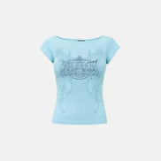 Archangel Graphic Boat Neck 1/2 T-Shirt (Mint)