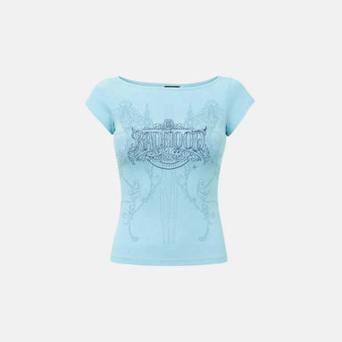 Archangel Graphic Boat Neck 1/2 T-Shirt (Mint)