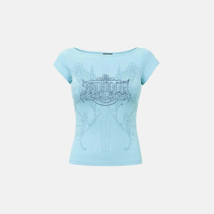 Archangel Graphic Boat Neck 1/2 T-Shirt (Mint)