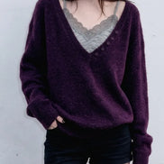 KR V NECK KNIT (4 Colors)