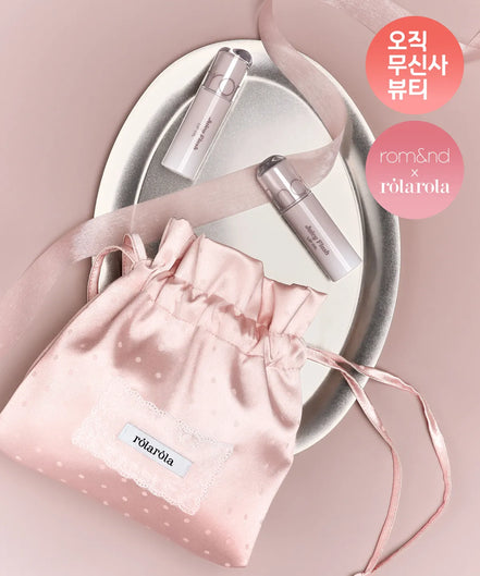 Romand X rolarola juicy lip oil + dot bag