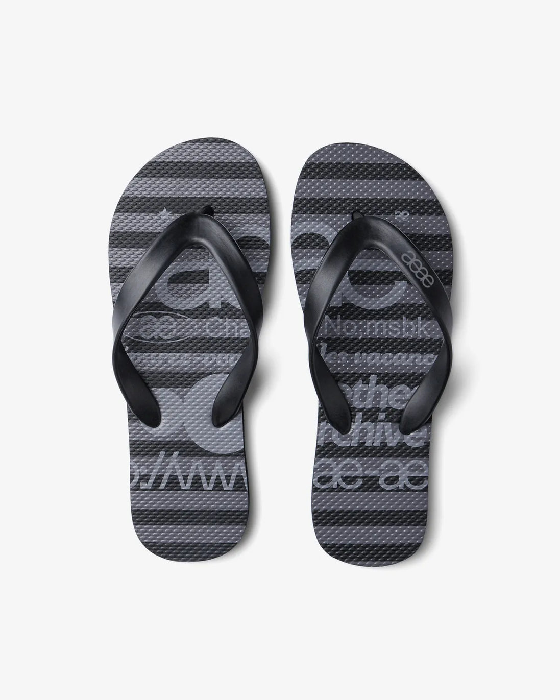 WEB LOGO STRIPE FLIP FLOP (BLACK)